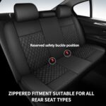 Premium Leather Car Seat Covers: Waterproof, Universal Fit, All Vehicle Types Black - Image 9