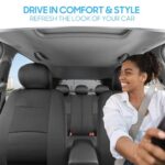 BDK Charcoal Car Seat Covers: Full Set, Universal Fit, Easy Install - Image 2
