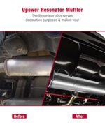 UPOWER 3" Exhaust Resonator Muffler, 9" Polished Stainless Steel - Image 7