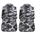 Universal Camo Car Seat Covers | Black Grey White Auto Seat Protectors 2pc - Image 7