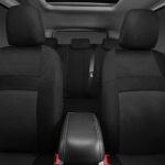 CAR PASS 3D Mesh Seat Covers Set with Mats & Wheel Cover, Black - Image 3