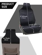 COLINOO Waterproof Car Seat Covers | Universal Fit | Black Front Seat Protector - Image 6