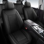 Premium Leather Car Seat Covers: Waterproof, Universal Fit, All Vehicle Types Black - Image 2