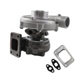 FIWARY T04E T3/T4 57 A/R 57 Turbo Turbocharger Kit fits for 1.5L-2.5L engines, for 3.0L-5.0L engines in twin turbo application, capable to 800HP
