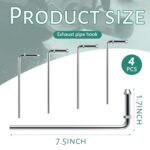 Geetery 4-Pack 90° Exhaust Hanger Rods, 7.5" Galvanized Steel Mounts - Image 2