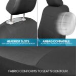 BDK Charcoal Car Seat Covers: Full Set, Universal Fit, Easy Install - Image 8
