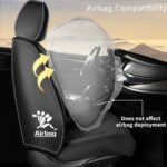 Toyota RAV4 Waterproof Leather Seat Covers 2013-2024 Front Set Black Luxury Protector - Image 3