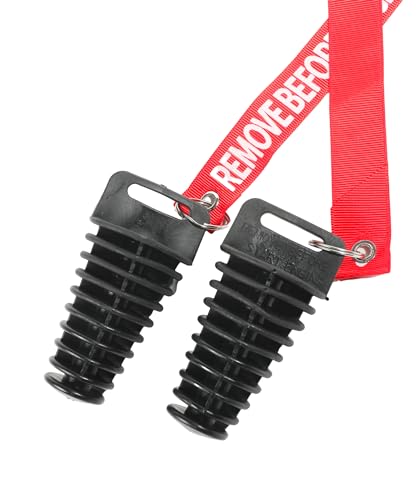 RACOONA 2PCS Muffler Exhaust Wash Plug,Dirt Bike Accessories Muffler Exhaust Tail Pipe Plug,0.6"-1.5"/1.1"-1.8" Wash Plug,Fit for Most Motorcycle Bike 2 Stroke Rubber Exhaust Silencer (1.1-1.8")