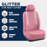 Sparkly Pink Car Seat Covers for Women – Crystal Bling, Waterproof - Image 2