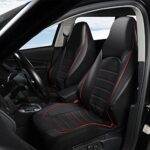 Premium Red Leather Car Seat Covers | Universal Fit | Full Set for Cars, Trucks, SUVs - Image 2