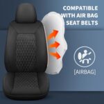 Premium Leather Car Seat Covers: Waterproof, Universal Fit, All Vehicle Types Black - Image 5