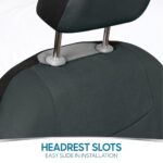BDK Charcoal Car Seat Covers: Full Set, Universal Fit, Easy Install - Image 12