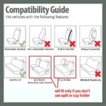 Beige 7-Seater Car Seat Covers Full Set – Universal Fit for SUVs & Trucks - Image 7