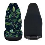Botanical Leaf Car Seat Covers | Washable SUV Truck Front Seat Protectors - Image 3