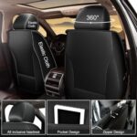 Toyota RAV4 Waterproof Leather Seat Covers 2013-2024 Front Set Black Luxury Protector - Image 2