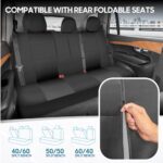 BDK Charcoal Car Seat Covers: Full Set, Universal Fit, Easy Install - Image 4