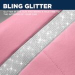 Sparkly Pink Car Seat Covers for Women – Crystal Bling, Waterproof - Image 4