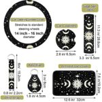 Witch Moon Star Car Seat Covers Set: Stylish 10pc Auto Interior Kit for Women - Image 5