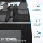 BDK PolyPro Car Seat Covers Full Set – Gray on Black, Easy Install - Image 5