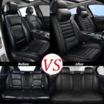 Mercedes C-Class Seat Covers Full Set – Black Faux Leather, Waterproof - Image 8