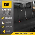 Cat Flexfit Black Seat Cover – Durable Canvas Rear Bench Protector for Cars, Trucks & SUVs - Image 2