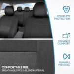 BDK Charcoal Car Seat Covers: Full Set, Universal Fit, Easy Install - Image 5