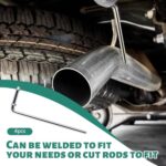 Geetery 4-Pack 90° Exhaust Hanger Rods, 7.5" Galvanized Steel Mounts - Image 4