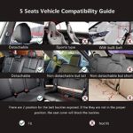 Otoez Universal 5-Seat Leather Car Seat Covers, White & Black Fit - Image 7