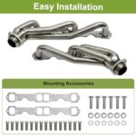 High-Performance SBC Headers: Polished Stainless Steel for Chevy/GMC Trucks 5.0L 5.7L - Image 5
