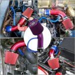 BARTOO 3" Aluminum Cold Air Intake Kit with Filter – Purple Induction - Image 3