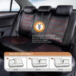 Premium Red Leather Car Seat Covers | Universal Fit | Full Set for Cars, Trucks, SUVs - Image 3