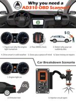 ANCEL OBD2 Scanner AD310 & BA301 Battery Tester Car Diagnostic Kit - Image 2