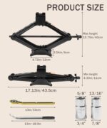 Bylikeho 2-Ton Scissor Jack Kit – Portable Tire Tool for Car SUV Truck - Image 2