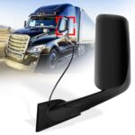 Defrost Heated Motorized Door Mirror for Freightliner Cascadia, Side Mirror Assembly with Arm for Freightliner New Cascadia 2018+ Semi Trucks Accessories Driver Left Side