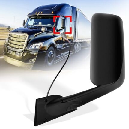 Defrost Heated Motorized Door Mirror for Freightliner Cascadia, Side Mirror Assembly with Arm for Freightliner New Cascadia 2018+ Semi Trucks Accessories Driver Left Side