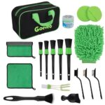 Goeveo 18PCS Car Detailing Kit, Professional Detailing Brush Set for Cleaning Interior, Exterior, Wheels, Dashboard, Upholstery Care, Auto Cleaning Tools Set for Car Owners and Enthusiasts