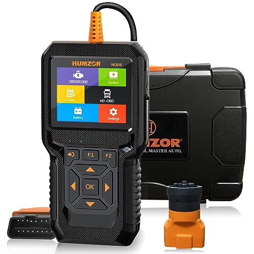 Heavy Duty Truck Scanner, NC610 Full System Diesel Diagnostic Scan Heavy Duty Truck Scanner, NC610 Full System Diesel Diagnostic Scan Tool for Cummings, Detroit, Freighter, International, Paccar Check Truck Engine and Car 2 in 1 Code Reader/OBD2 Scanner (NC610)