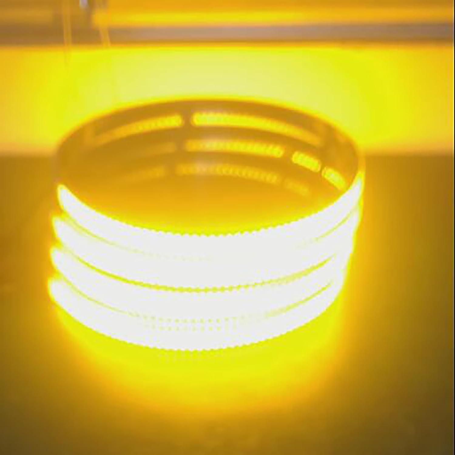 Illuminate Our Rides: 17in Quad Row Amber ‍White Wheel Lights