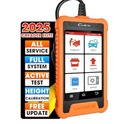 LAUNCH Creader Elite for Land Rover Jaguar OBD2 Scanner, 2025 Full System Bi-Directional Diagnostic Scan Tool, All Reset Services, Active Tests, Height Calibration, Auto VIN, Lifetime Free Update