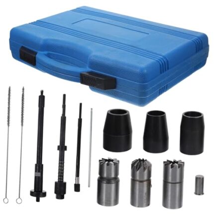 LOORGVEL Universal Engine Nozzle Cleaning Brush Kit 15pcs Stainless Steel Injector Cleaner for Car Injector Supply