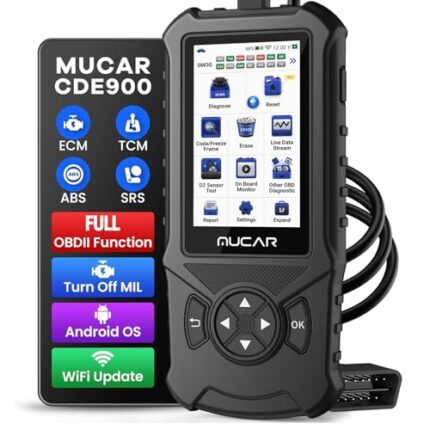 MUCAR CDE900 OBD2 Scanner, Check ABS,SRS,Transmission,Engine System Car Code Reader, Automotive Diagnostic Scan Tool with 4 Inches Touchscreen, Cover 106 Brands, FCA Autoauth, Wireless Update