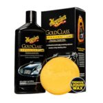 Meguiar's Gold Class Carnauba Plus Premium Liquid Wax Kit, Car Detailing Kit with a Pure Carnauba Wax Blend and a Foam Applicator Pad for Keeping Glossy Paint Protected Like a Pro, 16 Oz Bottle