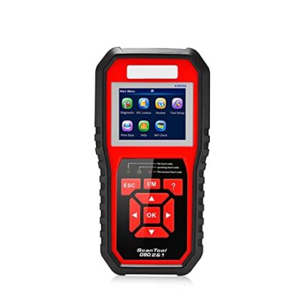 OBDII/EOBD Scanner Automotive Car Diagnostic Car Code Reader Check Engine Read Freeze Frame Data, Clear ECU Faults, 10 Modes of OBDII Test,A