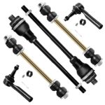 SCITOO 6pcs Suspension Kit 2 Sway Bar Links 2 Outer 2 Inner Tie Rod Ends for Cadillac Escalade EXT for Chevrolet Avalanche 1500 02-06 Silverado 1500 for GMC Sierra 1500 99-06 Tahoe Yukon 01-06 4WD