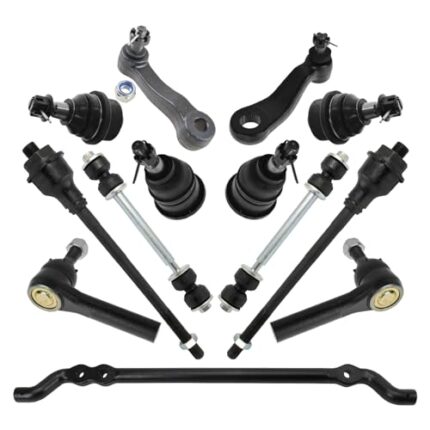TRQ Front Steering & Suspension Kit Compatible with 01-10 Chevrolet GMC 03-09 Hummer