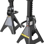 Torin 3 Ton (6,000 LBs) Capacity Double Locking Steel Jack Stands, 2 Pack, Black, AT43002AB