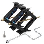 [Upgrade] Kohree 7500lbs RV Stabilizer Leveling Scissor Jacks 24" for Travel Trailer Camper, Set of 2, Heavy Duty RV Stabilizer Jacks Kit with Crank Handle and Drill Bit