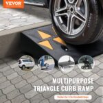 Heavy-Duty Rubber Curb Ramp 15T Load, 3.7" Rise, Versatile Vehicle Access Ramp - Image 2