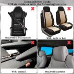 43-Piece Red Black Bling Car Accessories Set for Women – Seat Covers, Mats, Wheel Cover & More - Image 2