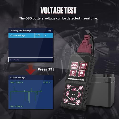 LUTIFIX M3-A Motorcycle Code Reader Scanner with Voltage Test - Image 3